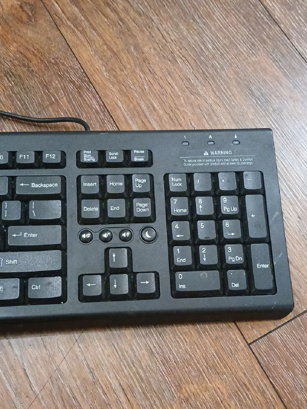HP Black USB Wired Desktop Keyboard